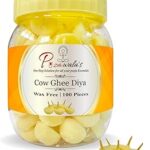 Puzawala's Ghee Batti | Cow Ghee Diya for Puja | Ghee Diya 100 Pieces | Wax Free Bati Burning Time 30 Min | Ghee Wicks for Pooja | Diya Made with Cow Ghee | Readymade batti | Use Pooja Aarti Prayer