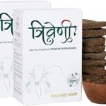 त्रिवेणी Triveni Organics Premium Dhooni Kanda For Pujan & Religious Purpose With Hawan Samagri, Camphor Tablets, Desi Gobar ke Uple for Hawan:- Cow Dung Cake (Set of 11 Piece) - Pack of 2