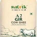SATVIK PURE GHEE A2 Gir Cow Ghee 1 Litre Churned From Vedic Bilona Method Bilona Ghee A2 Cow Desi Ghee 1 Litre,1.49 Kilograms