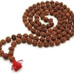 Rudraksha Mala for Men - 108 Beads Original 8 mm Panchmukhi Necklace, Japa Mala for Meditation, Prayer, and Spiritual Fashion