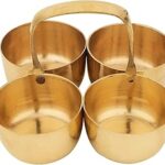 GUG 100% Pure Brass Chopda Chandan Roli Chopda, Chawal-Akshat-Haldi, Kumkum Box Chopda for Gift and Pooja Decorative Purpose Item