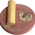 DHOOP AGARBATTI SAMAGRI Sandalwood Rubbing Stone with Natural Sandalwood Stick, Chandan Pata Board |Chakla 6inch. with Chandan Stick 1.