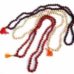 TulipMash 100% Natural TULSI TULASI MALA with rudraksha mala with chandan mala Rosary 108 JAPA Bead Prayer (LAB TESTED) Wood Chain