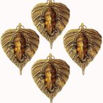 Betterminds Return Gifts For Women Action Ganesh Wall Hanging (Pack Of 4) Wedding Gift Anniversary Housewarming Corporate Gifts Baby Shower Return Gifts (Gold), Metal
