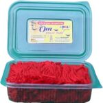 Om Phool Batti 500 Pcs. Long Cotton Wicks Box Pack Thiri Rui Handmade Lambi Diya Jyot Batti for Pooja Aarti Navratri Home Dcor Meditation and Spiritual Prayers (Red, Size 3.5 Inch)