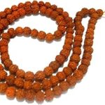 AM Rudraksha mala Jaap Organic Jewellery Mala - 6mm 108 Beads for Pooja/Astrology/Organic Jewellery Making Beads