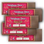 Dhoop Chaon and Co. Vaishnav Devi Incense Sticks Pouch | 100 GMS Pack | Pack of 5 Pouches | Long Lasting Incense Sticks for Calming & Relaxation | No Charcoal Agarbatti