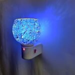 Kapur Dani Electrical Camphor Diffuser. Glass Kapoor Dhani & Essential Oil Diffuser with On Off Switch to Toggle Between Burner & Lamp (Blue)