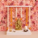 Precious Contemporaray Stylish DIY Folding Wooden Mandap for Home and Office Pooja, Ideal for Ganesh Chaturthi, Navaratri, Diwali, and Festive Decorations