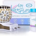 Cycle Pure Air Karpure Camphor Electric Diffuser with Bhimseni Camphor Original 100 GM & Tablets | Ceramic Kapoor Dani Electrical with On/Off Switch & Night Lamp | Smoke free, Child Safe & Shock Proof