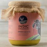 Indic Organics Gir Cow's A2 Ghee | Free Grass Grazing Healthy Gir Cow's Bilona Ghee from Khatiyawad Region of Gujrat | Lab Certified & Tested (250 ml)