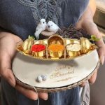 Effigy onlinehub Brass Boat Kuyri Puja Rituals Roli Chawal Akshat3 Dibbi Chandan Chopala Elaichi Mishri Haldi Kumkum Mug Holderfor Home Temple 3 Mug Karanda,Gold Color,1 Pieace (Medium)