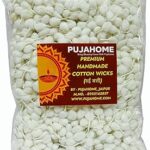 Pujahome Round Phool Batti - 2100 Piece | Cotton Handmade Wicks | GOL Batti for Pooja, Aarti, Navratri, Home Décor, Meditation and Spiritual Prayers