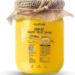 Doodhvale Farms Ghee | 330 ml | Vedic A2 Cow Ghee, Desi Ghee, 100% Pure and Preservative free, Grass-fed, Traditional Bilona Method, Non-GMO, Traditionally Churned, Lab Certified, Natural & Healthy (330 Ml)