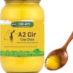Zoukfarms A2 Gir Cow Cultured Ghee| 1 Litre Glass Bottle | Vedic Bilona Method | 100% Grassfed Desi Ghee | Pure & Easy to Digest | For Cooking, Immunity, Joints & Bones | Lab Certified
