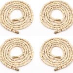 ARKAM Tulsi Kanthi Mala Certified/Natural Tulasi Kanthi Mala/Original Tulsi Kanthi/ISKCON Tulsi Mala/Vaishnav Tulsi Mala/Basil Mala (Size: 3mm, Length: 24 inches) Set of 4 Mala