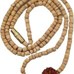 PRAYVERSE Tulsi Neck Mala + Rudraksha Beads (Necklaces) 2 mm Approx Beads Ram Mala Mala cleanses Mind, Body & Soul, Brings Health, Happiness & Equanimity, Protects Tulsi Neck Mala