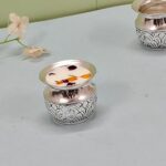 MLS HANDICRAFTS Germen Silver Plated Pooja Kalash (Lota) for Home Temple, Pooja Items for Gift, Decorative Kalash for Pooja Room Diameter (2.2 inch).