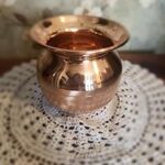 BOND SQUAD Handmade Pure Copper Rounded Lota and Brass Kalash Lota for Temple, Home & Office Pooja Purpose Pack of 1