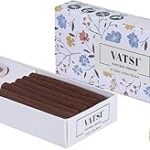 Vatsi Natural Dhoop Sticks. Chemical-Free Incense Sticks with Guggal, Camphor, Coconut and More. Natural Mosquito Repellent and Sanitizing Agarbatti (20 Sticks)