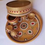 Chanchal Inventions Karwa Chauth Complete Puja 6 Pcs Set - Special Indian Traditional Stainless Steel