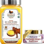 Kamdhenu Gauveda Grassfed Single Premium Gir Cows A2 Milk Ghee | Churned Form Curd Vedic Traditional Bilona Method | Gaushala Ghee Pure, Natural Healthy, Ayurvedic Desi Ghee | Idel For Cooking & Sweet | Rich in Nutrients | Digestion & Immunity | 80+ Lab-Tested | Daily Use Cow Ghee Helps balance Vata Pitta Dosha & Detox Body | Pack In Premium Square Glass Bottle 1.49 Kilograms With Stainless Steel Cap Plus Extra Safety Cap (1000ml Pack of 1) Product From Government Of India