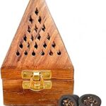 ADW Craft’S Handmade Wooden Incense Stick & Cone Loban Dhoop Stand with ash Catcher,Agarbatti Stand,Oothupathi Stand,Dhoop Stand for Pooja with ash Collector (Dhoop Stand, 1)