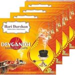 Hari Darshan Devgandh Sambrani Cup | Natural & Pure Aromatic Loban & Guggal for Pooja & Havan | Traditional Organic Fragrance for Spiritual Rituals | Pack of 4 (12 Cups Per Pack) - 48 Cups
