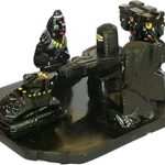 Gameshub Black Stone 2" SHIVPARIVAR Painted (Shivling + Nandi + Parvati + Ganesh + Kartikeya) Idols Handcrafted & Hand Painted with Tilak, Black, 1 Pieces