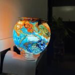 BLOOMHOUSEWARES Marble Kapoor Dani Cum Night Lamp | Aroma Diffuser | Camphor Burner | Multipurpose Electric Incence Burner | Electric Kapur Burner, Electric Dhoop Dani for Home,Office (Random Colour)