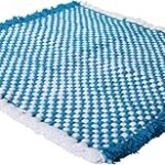 CRM TRADERS Woolen Puja Aasan Mat for Prayers - Handmade Decorative Pooja Mat 21 x 22 inch - (Blue and White)