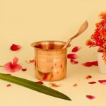 Gyarsilal's Pure Copper Tamba Pooja Panch Patra with Achmani Pali Spoon for All Puja Purpose150ML