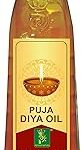 Pothigai Natural Pancha Diya Oil / Lamp / Pooja / Deepam Oil / Less Smoke | Chemical free | Unscented | Quality ingredients | Blend of Sesame, Coconut, Castor, Mahua and Ghee – 500 ml
