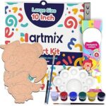 artmix Ganesha Painting Kit for Kids & Adults | DIY Hindu God Cutout with Paints, Flat Brush, Mixing Tray & Sketch Pen | Festival Art & Craft Kit for Ganesh Chaturthi