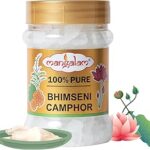 MANGALAM Bhimseni (Original) Solid Camphor 100G Jar - Pack Of 1 | 100% Organic | For Puja, Aromatherapy & Air Freshener | Sweet Fragrance