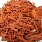 RDK® Natural Red (Lal) Sandalwood Chips Scraps Lal Chandan Lakdi Flakes Raktchandan Chilka Hawan Samagri for Healing Meditation, Protection Incense, Spiritual Supplies - 50 Gram