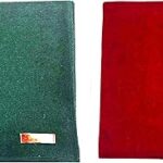 Achleshwar Combo of Premium Green and Red Woolen Aasan Completely Handcrafted Perfect Mat for Meditation & Prayers - Soft, Comfortable (Size 23 x 30 Inch)