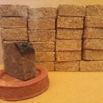 GAVO HARSHIDDHI Havan Cow Dung Cake Herbal Dhoop - 40 Psc/Made of Desi Cowdung Mix with Desi, Bhemseni Kapoor, Haldi, Neem and Other Havan Herbs/Square Pieces