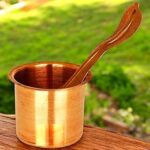 ANI DIVINE Traditional Pure Copper Panchapatra Spoon Set for Sacred Ganga Jal, Home Pooja