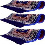 Sampraya creations -Set of 3 blue color sitting mat / pooja aasan / rug / carpet / jute velvet aasan / mandir pandit aasan best for all sitting related activities ( standard size ) @ 375 rs only