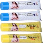 Hari Darshan Premium Chandan Tika Tube Paste Combo | Pure Sandalwood Tilak Paste for Daily Pooja Havan & Rituals | Herbal Chandan Tilak Tube for Spiritual Worship & Meditation - Pack of 4-50g Each