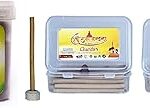 SHREE GURU VANDANA DHOOP V AGARBATTI Guggul Dhoop in Round Box-Chandan+Rose 40 Incense Sticks Agarbatti Best for Pooja,Spa and Home Fragnance