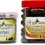 SHREE GURU VANDANA DHOOP V AGARBATTI Guggul Dhoop in Round Box-Chandan Dhoop 60 Cones 1.5 Inches Best for Pooja,Spa and Home Fragnance