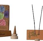 AMAYAH Luxury Organic Dhoop Cones & Incense Sticks Combo | Eucalyptus Incense Cones + Eucalyptus Agarbatti (Mosquito Agarbatti Pack) | 30 Incense Cones + 25 Incense Sticks + Holder (Re_Combo-P)