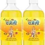WQT - Chola Chameli Pooja Oil 500 ML Yellow Pack of 2 For Pooja, Hawan, Hindu Festival, Religious Pooja