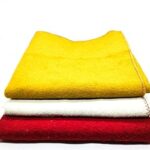 Achleshwar Premium Red, Yellow & White Woolen Aasan - Completely Handcrafted Perfect Mat for Meditation & Prayers - Soft, Comfortable (Combo of 3 Aasan) (Size 23 x 30 Inch)