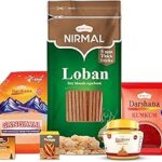 Shubhkart Maha Kumbh Pooja Samagri Kit | Loban Dry Masala Zipper Agarbatti | Chandan Dhoop Cone | Moli Roll | Kumkum Powder | Gangajal | Incense for Home | Cotton Wicks | 200ml Puja Ghee (Pack of 8)