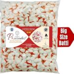 Puzawala's Red Phool Pooja Batti 1100 Piece Pack Big Size Round Kesar Tip Cotton Wicks GOL Puja Diya Bati Use Arti Prayer