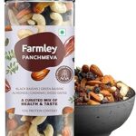 Farmley Panchmeva Dry Fruits Mix, 405g I Fit for Fasting | Healthy Snacks Mixed Nuts Cotain Almonds, Cashews, Dates, Black Raisin, Green Raisin