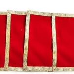 Chircrafts Combo Red Asan Velvet Puja Aasan - Red Color, Altar puja Aasan Cloth for Pooja puja for Sitting Mandir Temple Mat Carpet Rug 6 * 8 (inch) Combo of 6 pcs